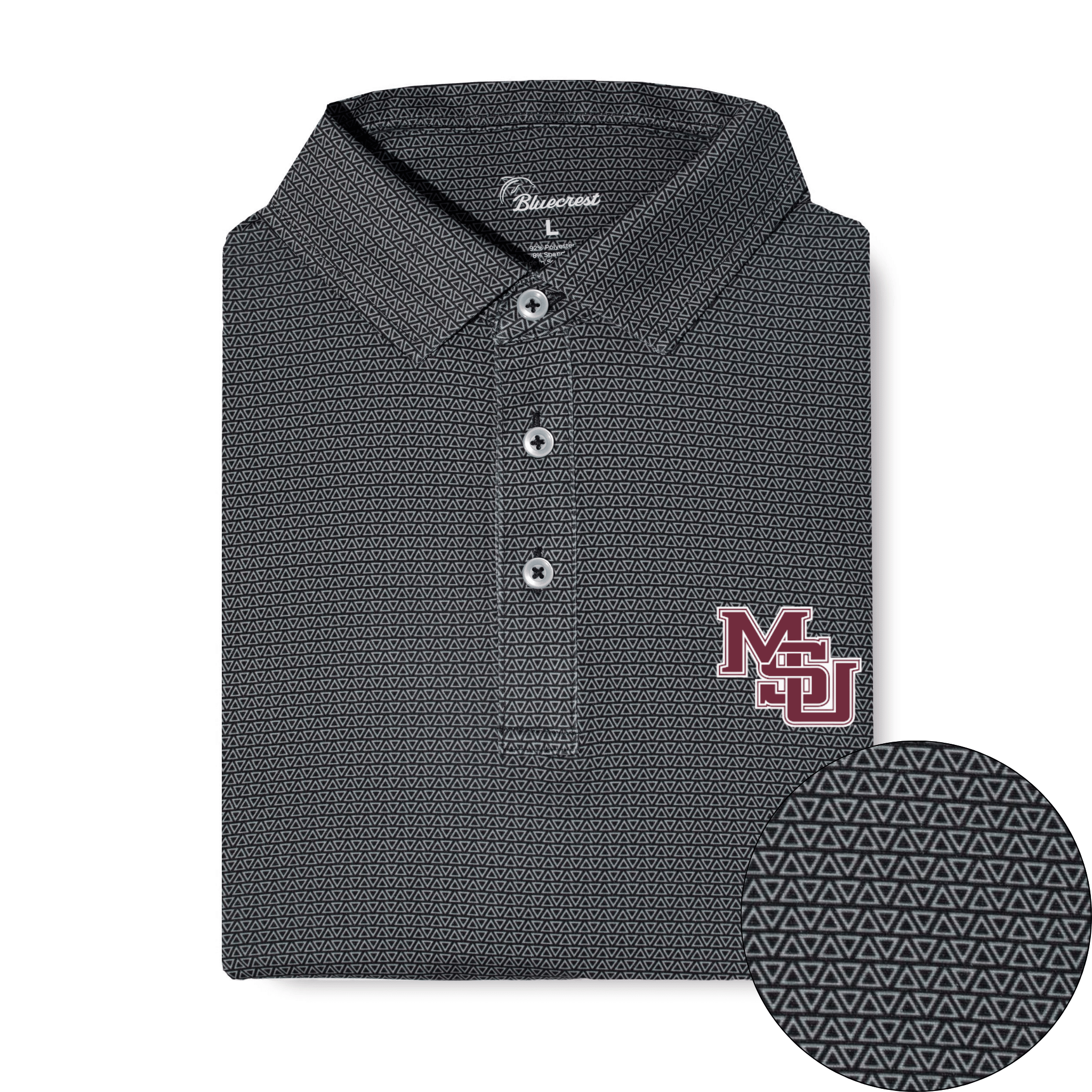 The Apex Print Performance Polo - Mississippi State Vintage