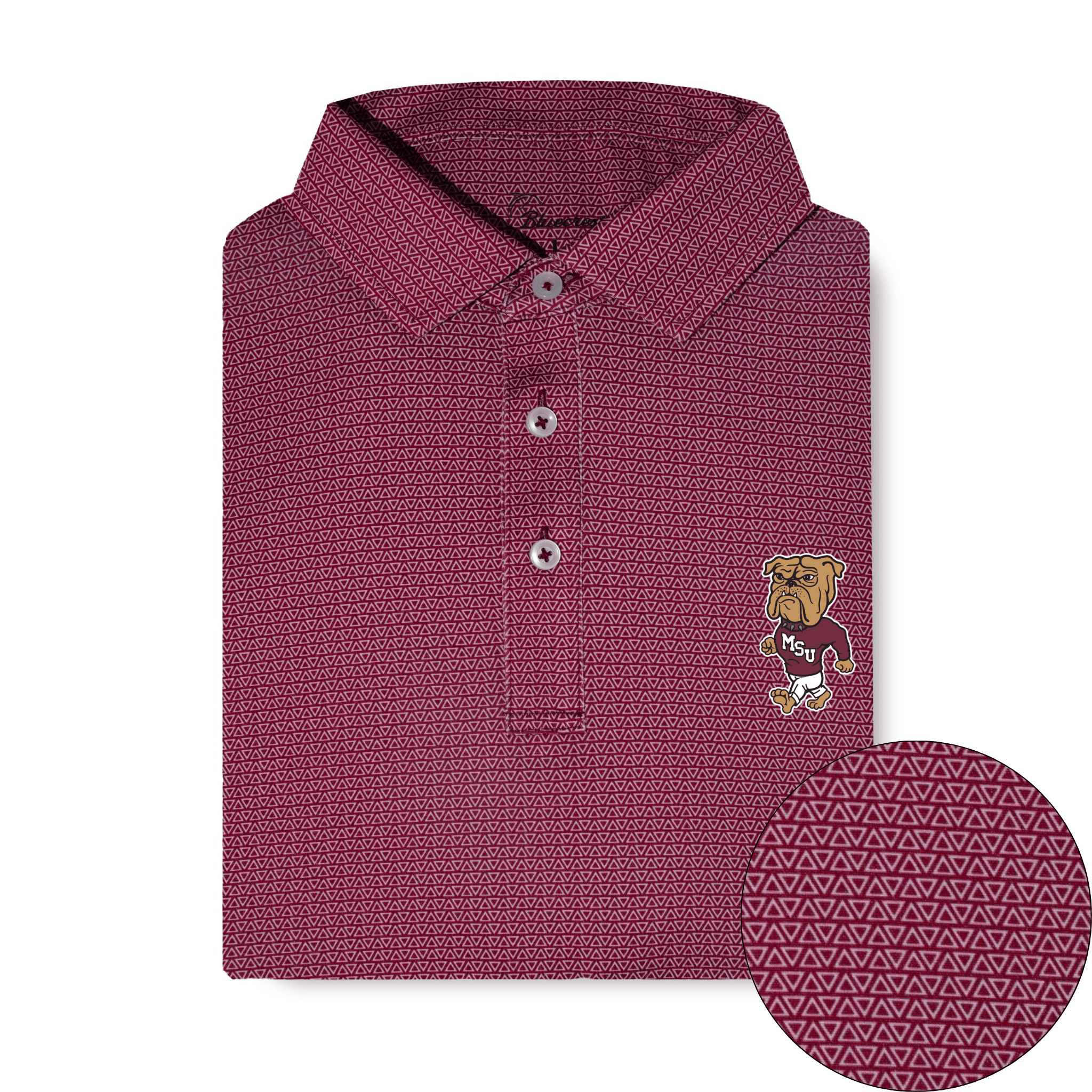 The Apex Print Performance Polo - Mississippi State Vintage