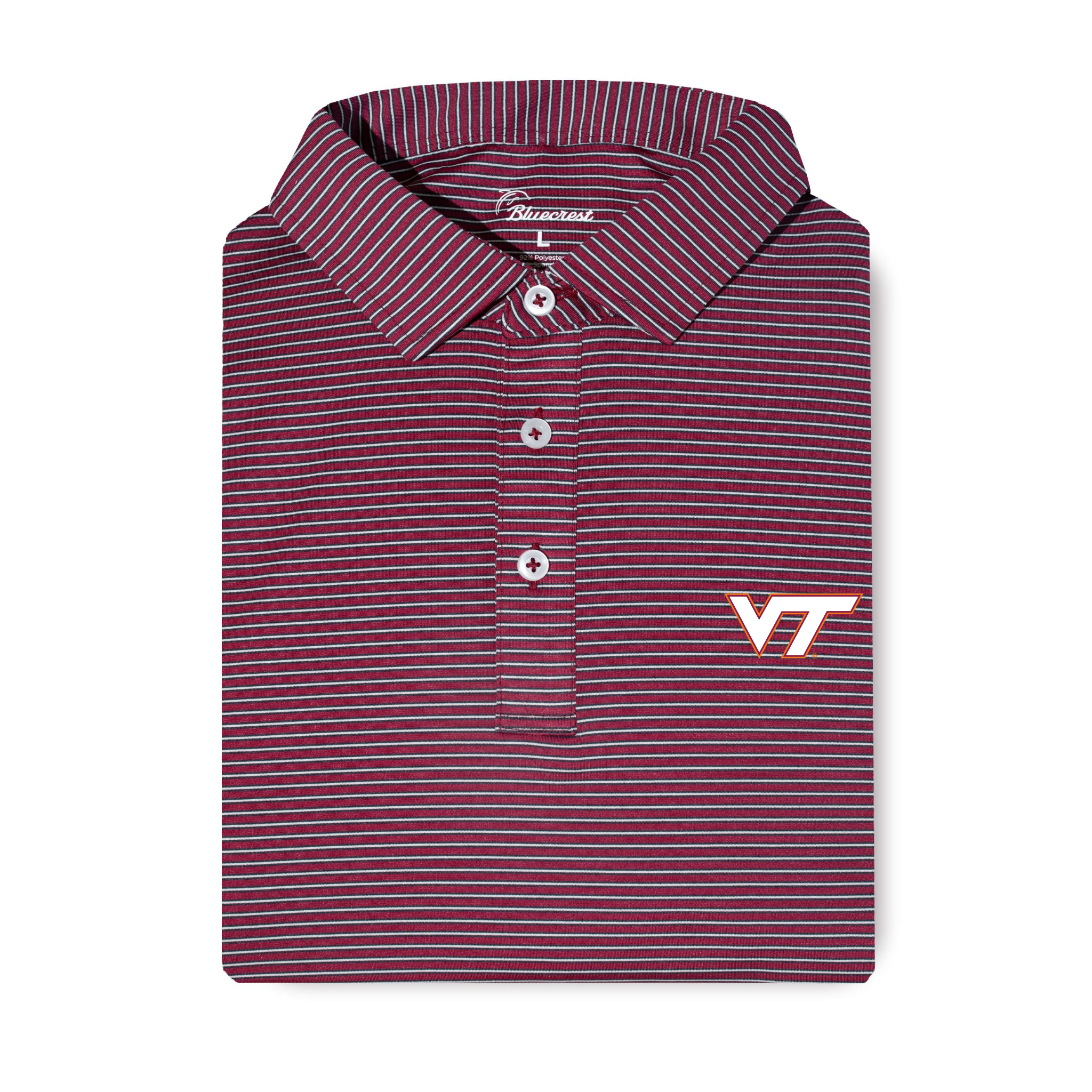 The Graduate Stripe Performance Polo - Virginia Tech
