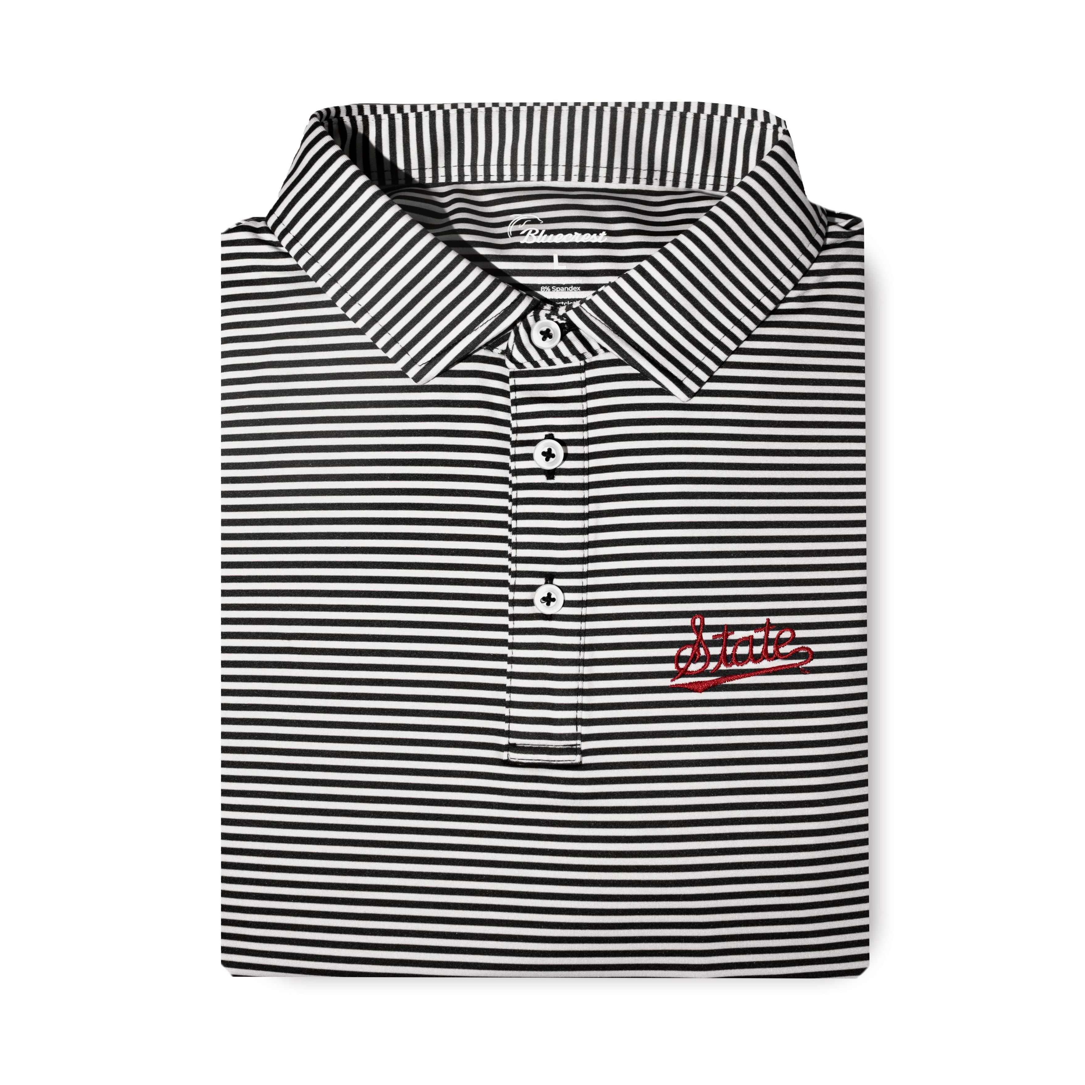 University Stripe Performance Polo - Mississippi State