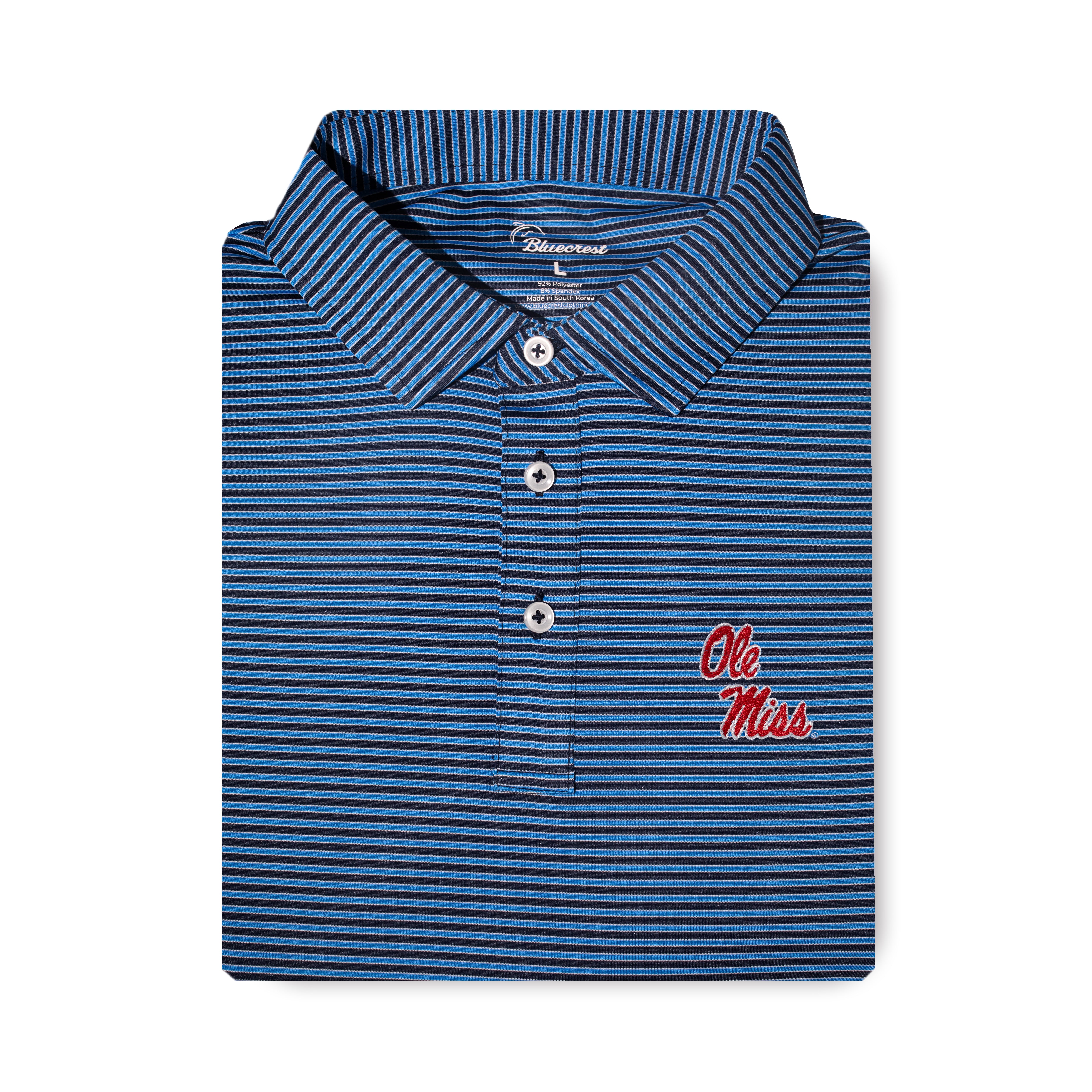 University Stripe Performance Polo - Ole Miss