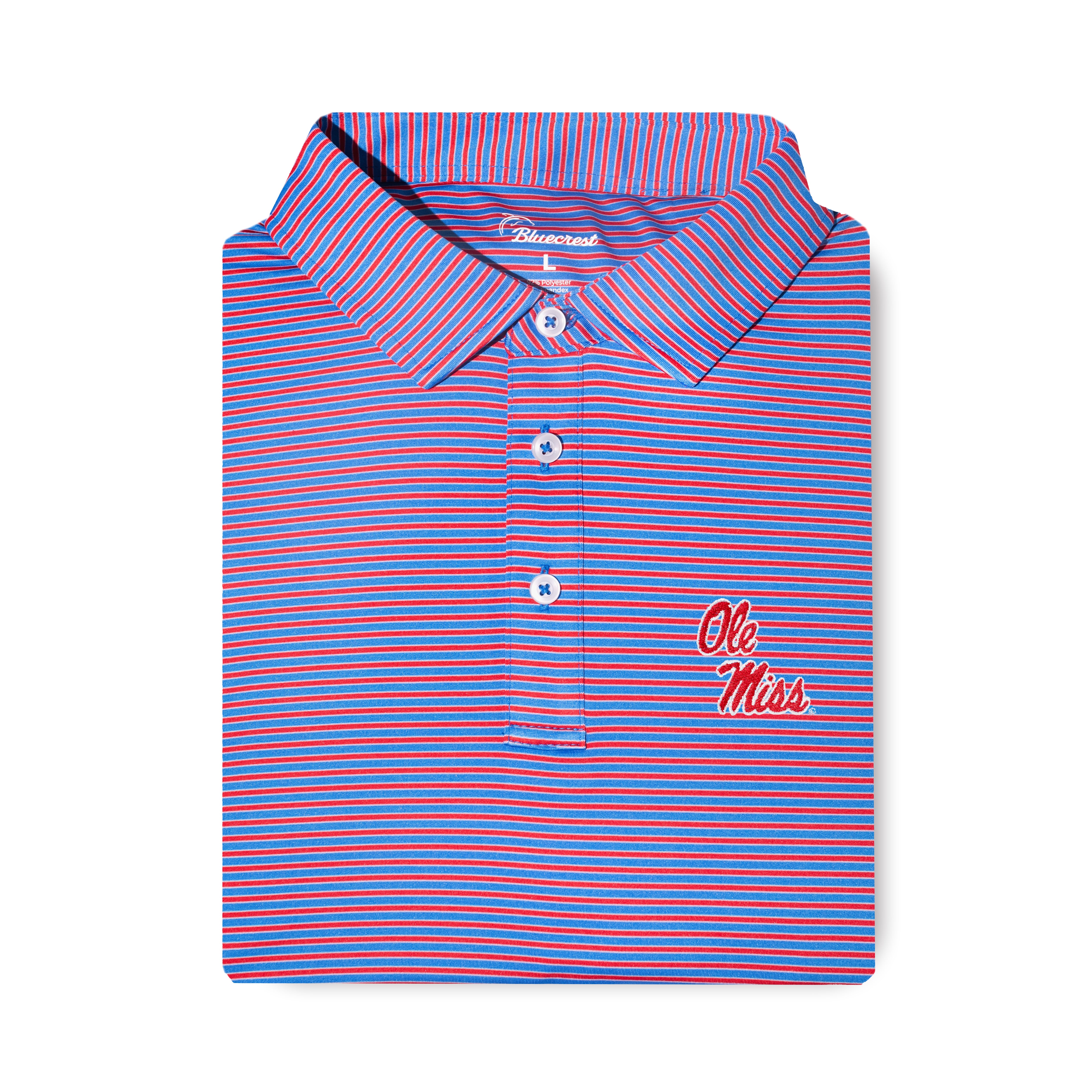 University Stripe Performance Polo - Ole Miss