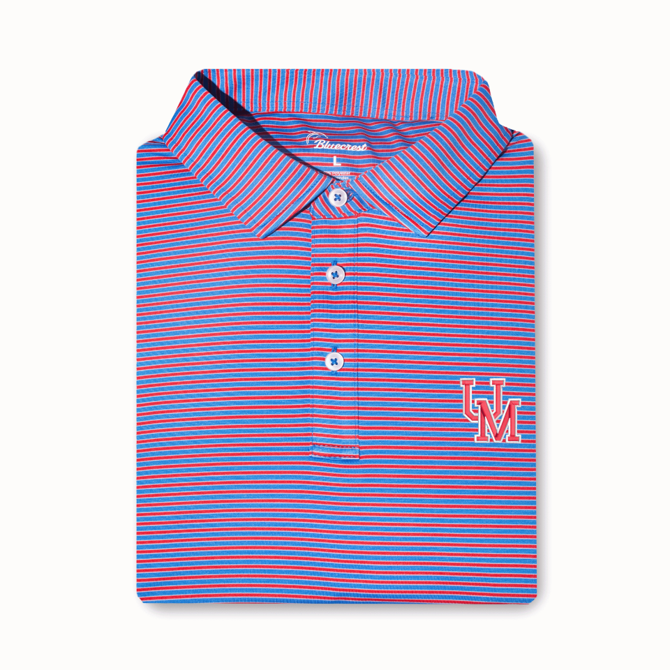 University Stripe Performance Polo - Ole Miss