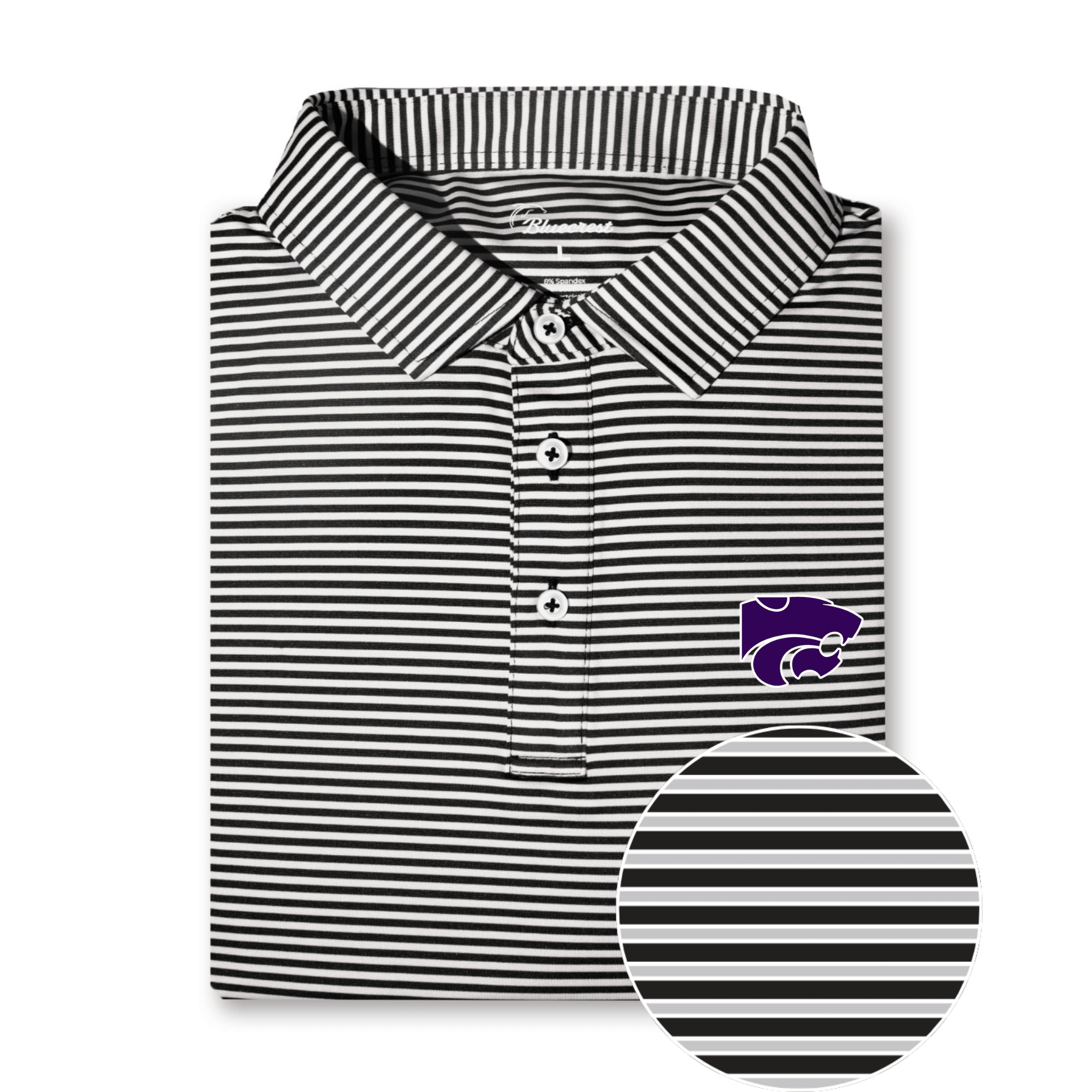 University Stripe Performance Polo - Kansas State