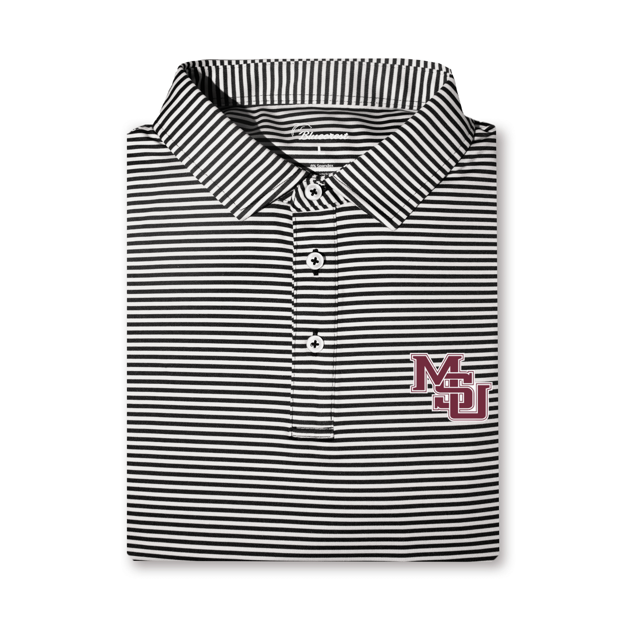University Stripe Performance Polo - Mississippi State Vintage