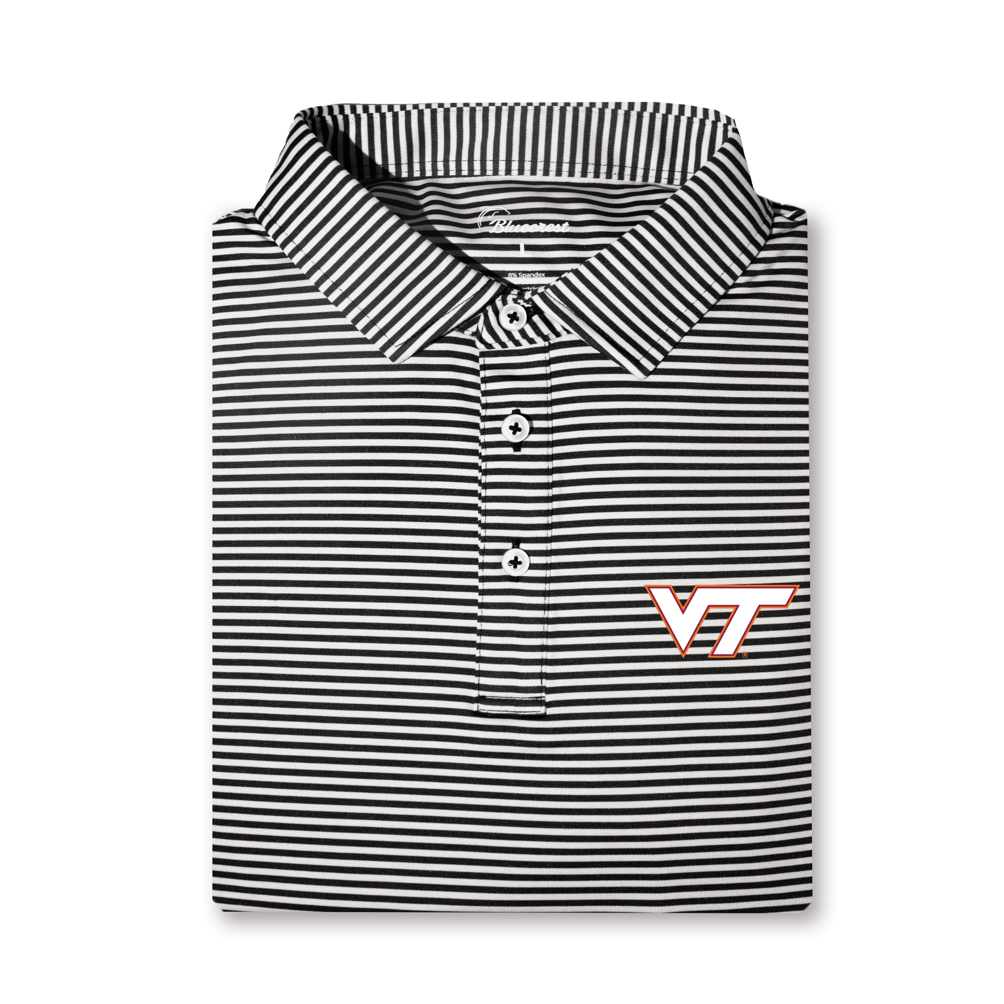 University Stripe Performance Polo - Virginia Tech