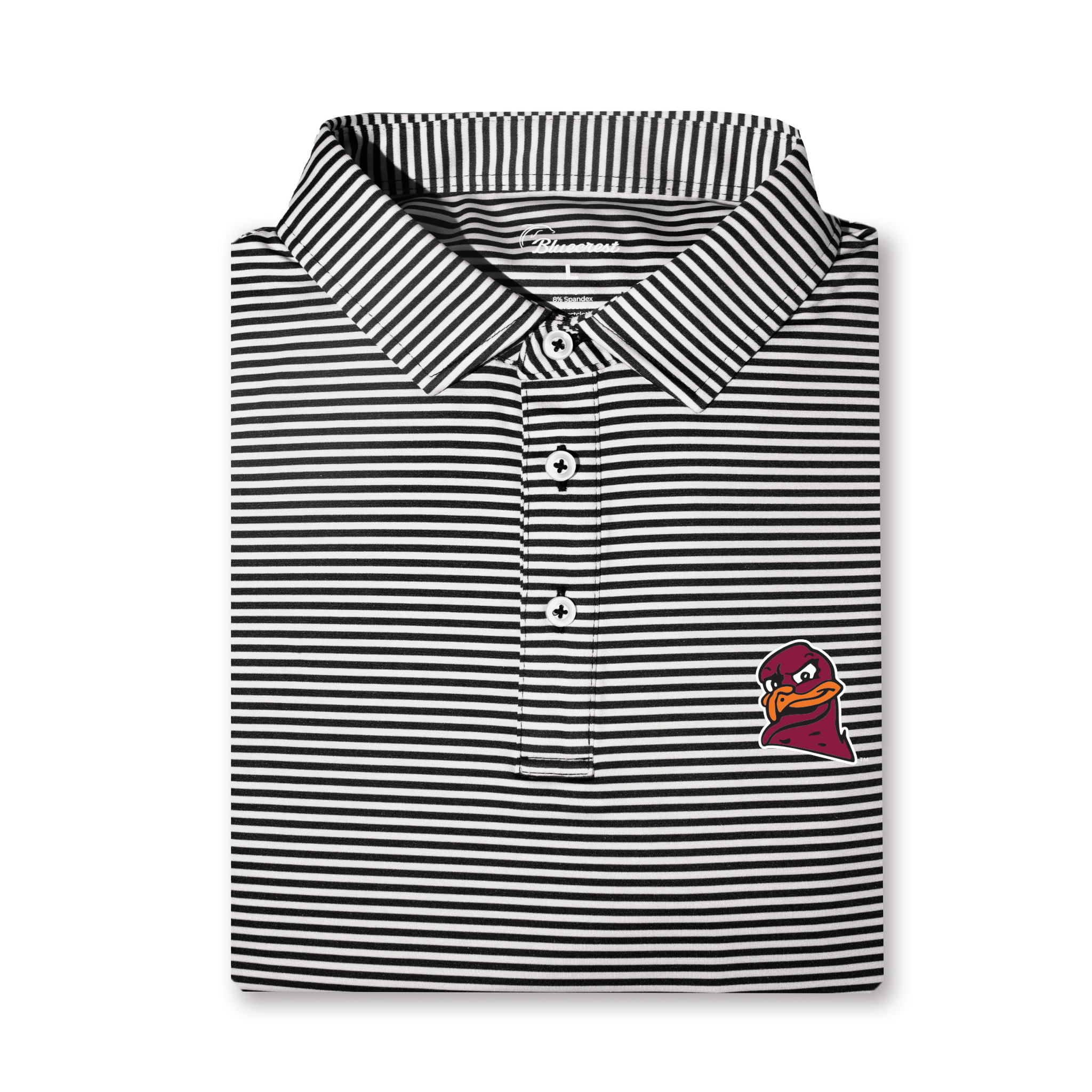 University Stripe Performance Polo - Virginia Tech