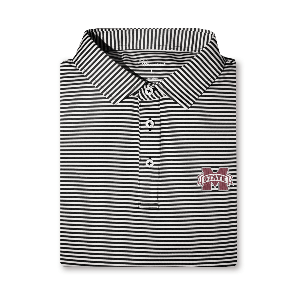 University Stripe Performance Polo - Mississippi State