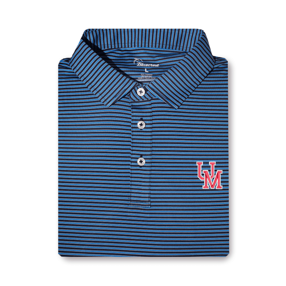 University Stripe Performance Polo - Ole Miss