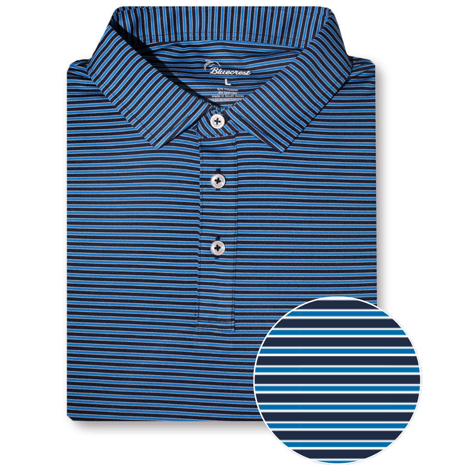 University Stripe Performance Polo