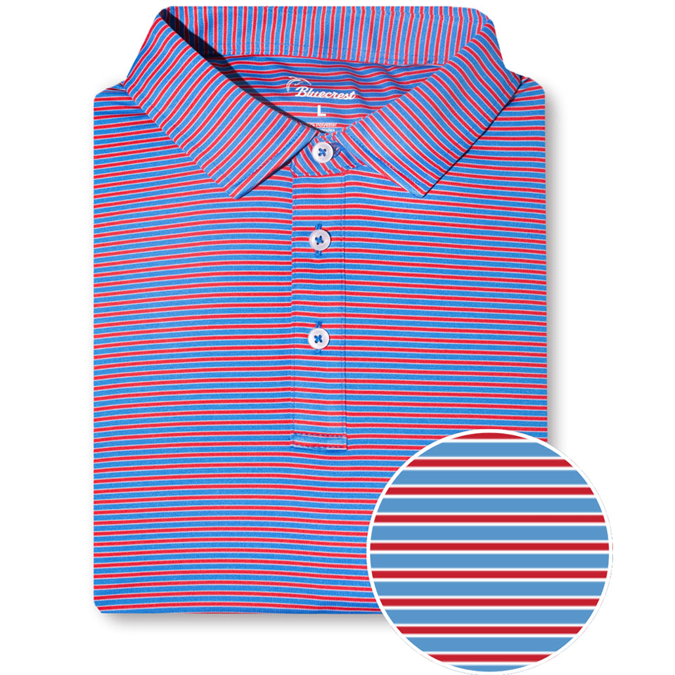 University Stripe Performance Polo