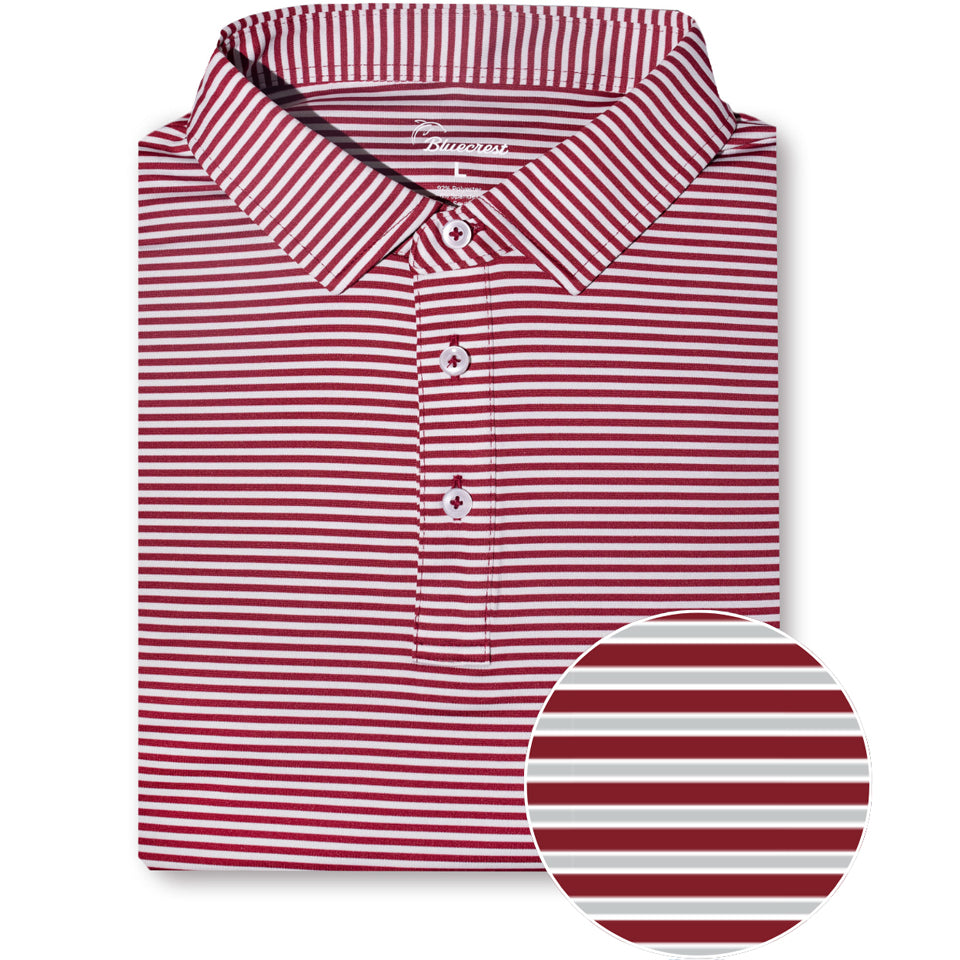 University Stripe Performance Polo