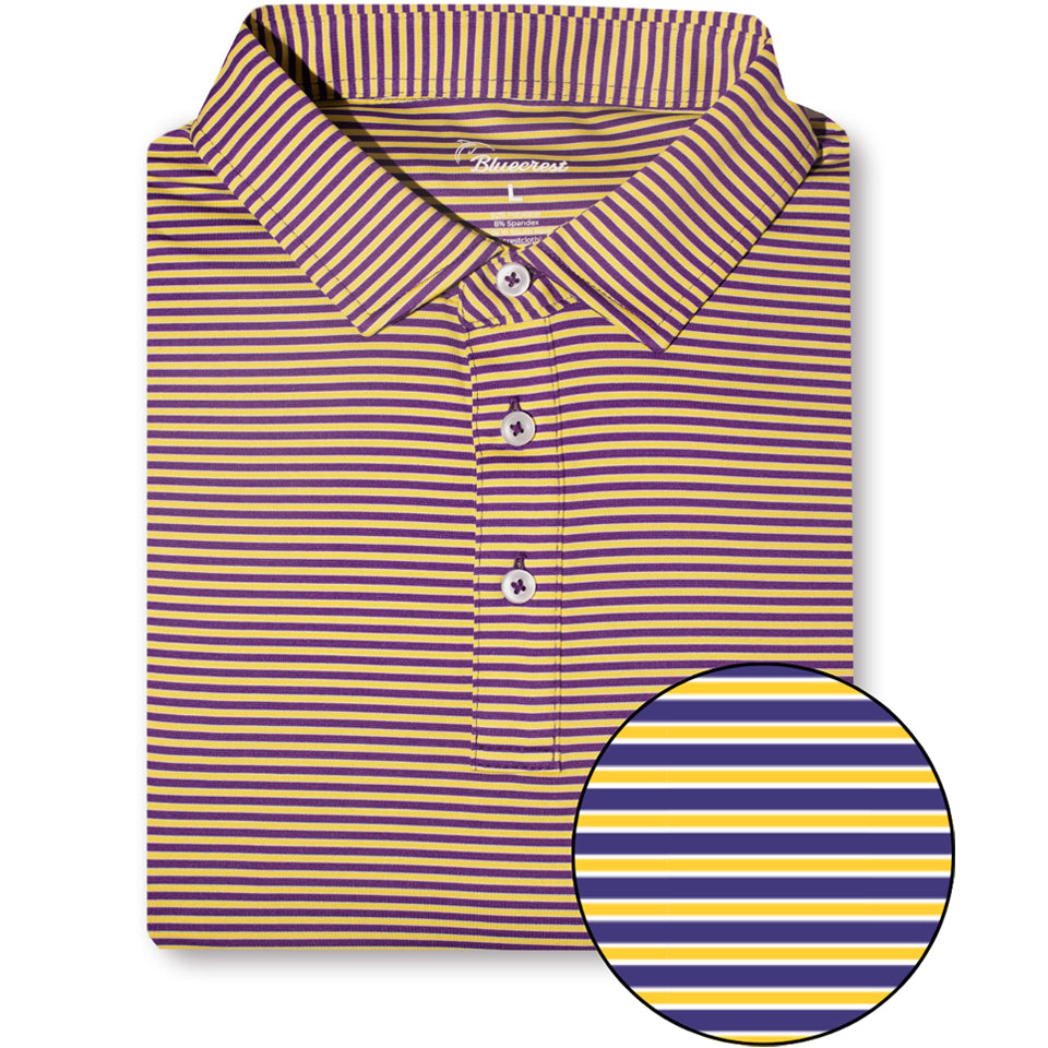 University Stripe Performance Polo