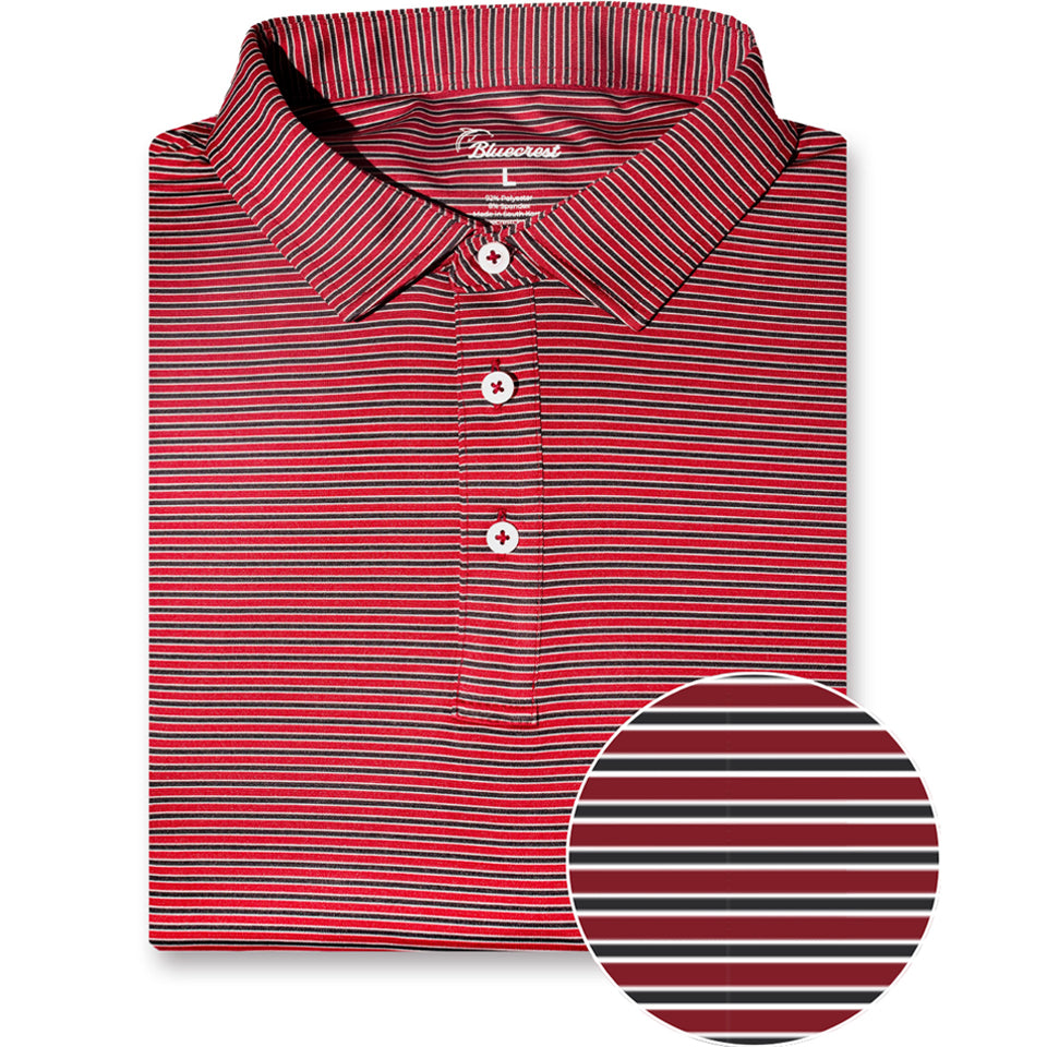 University Stripe Performance Polo