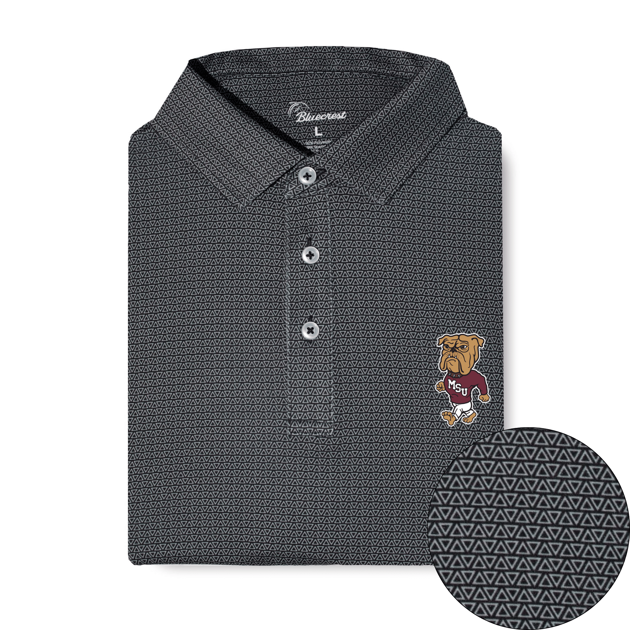 The Apex Print Performance Polo - Mississippi State Vintage