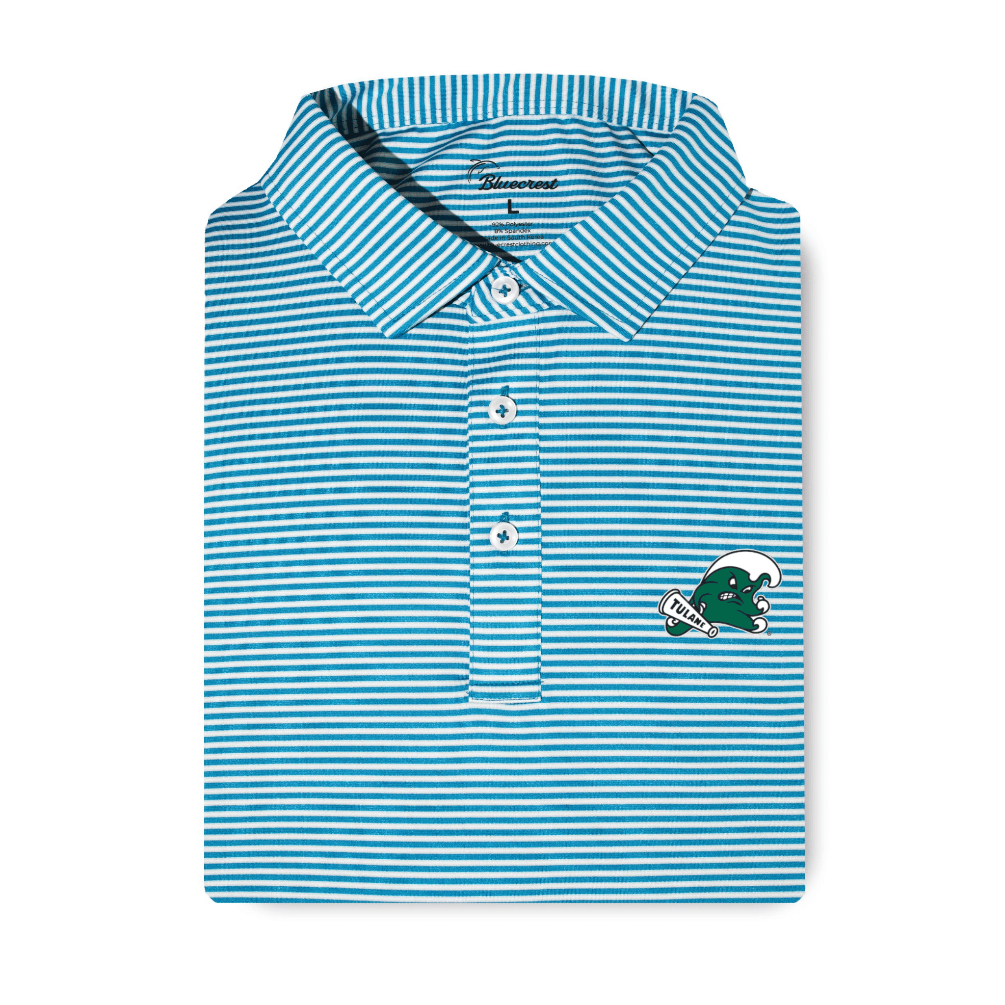 The Graduate Stripe Performance Polo - Tulane
