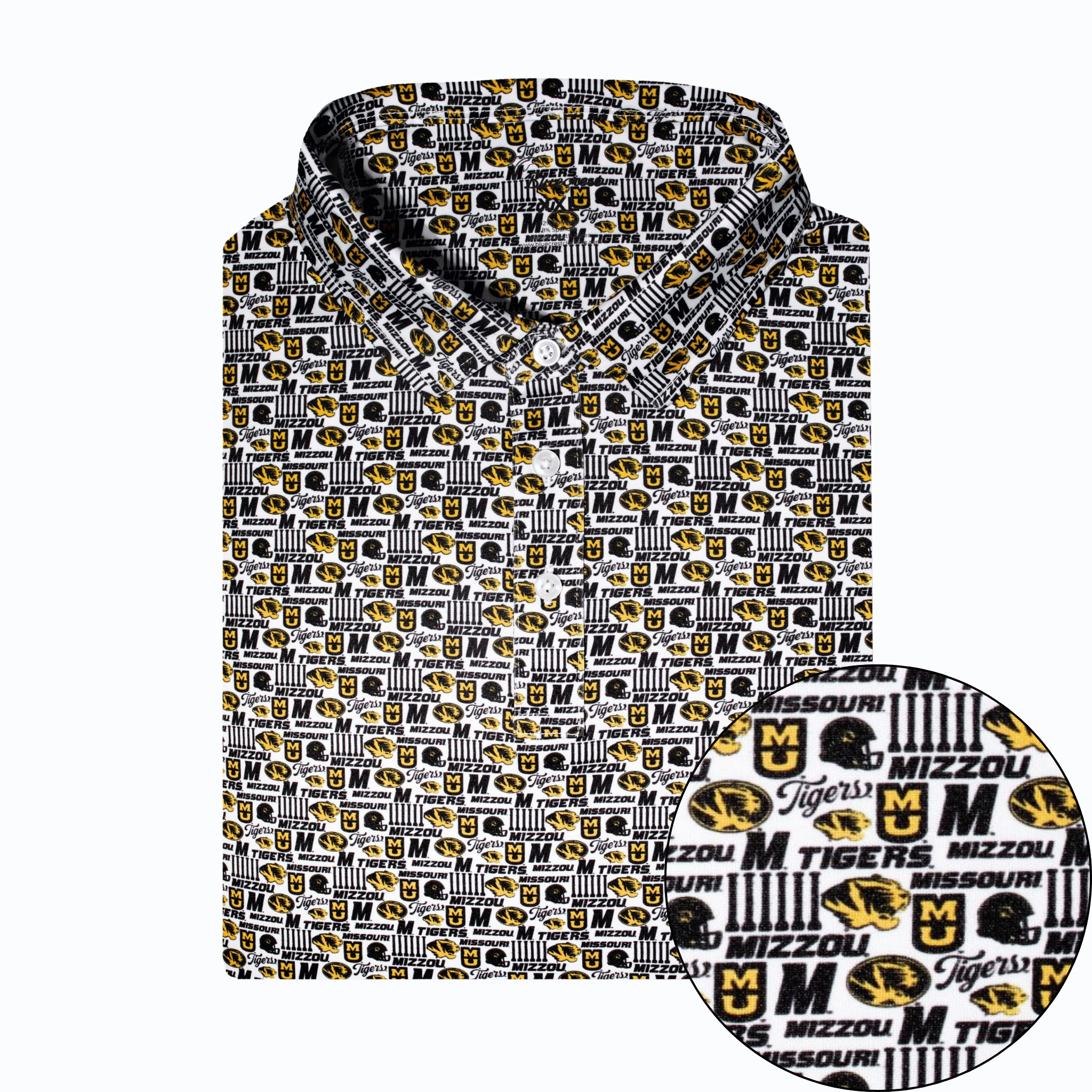 Mizzou Logo Splatter Print Performance Polo