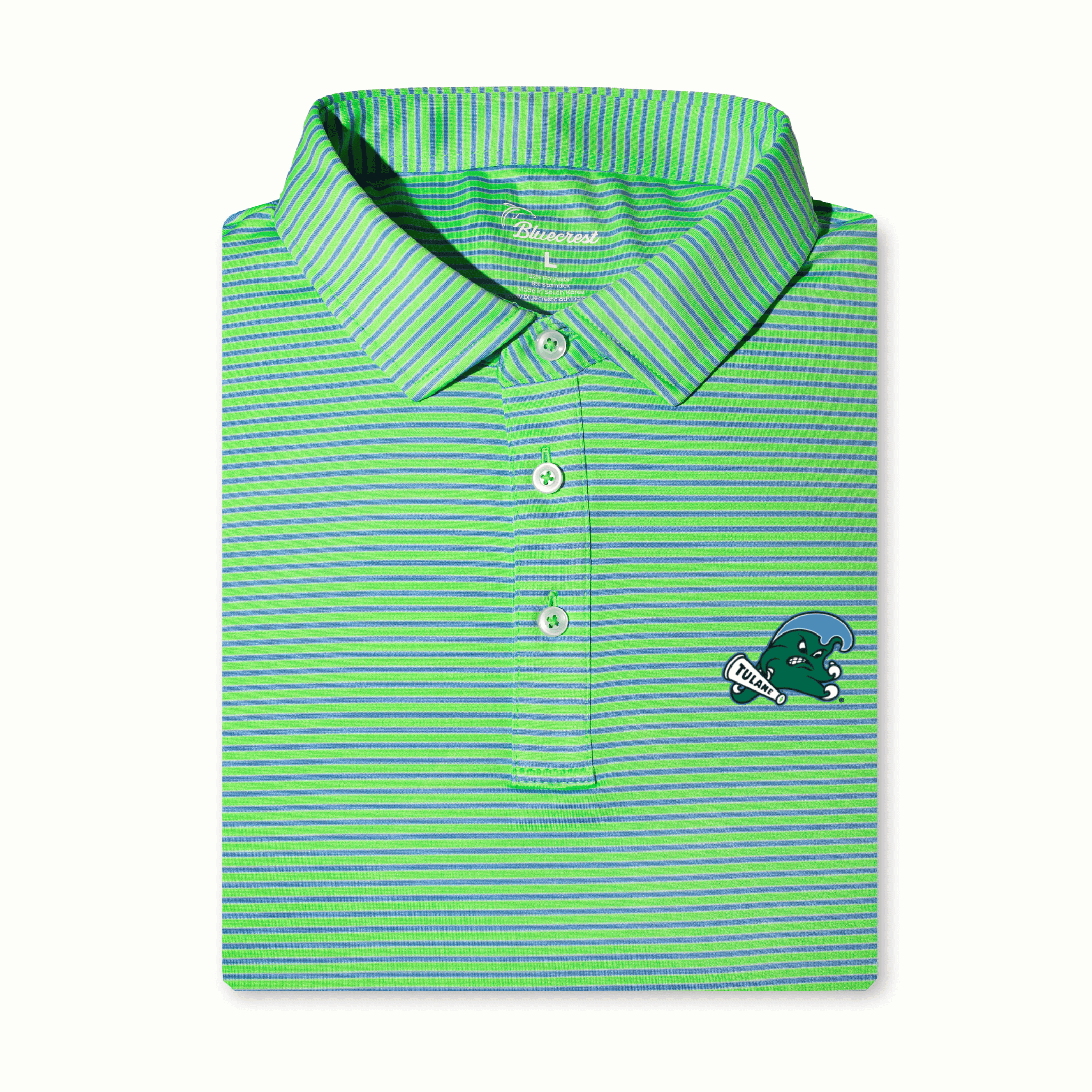 University Stripe Performance Polo - Tulane